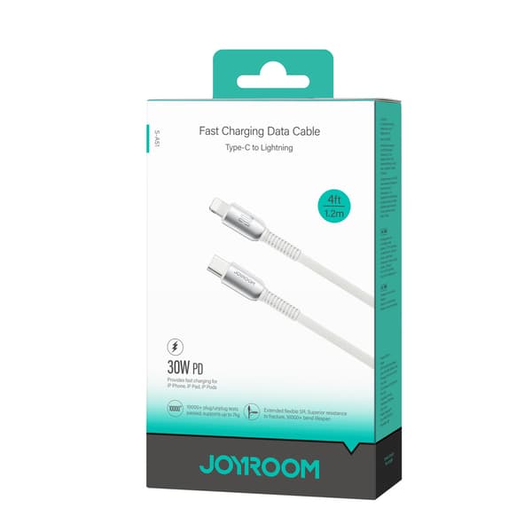 Cutting-Edge Series 30W USB-C - iPhone Lightning -kaapeli 1.2m - Harmaa