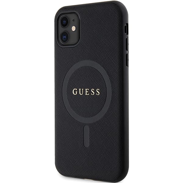 Guess Saffiano MagSafe-etui til iPhone 11 / Xr, sort