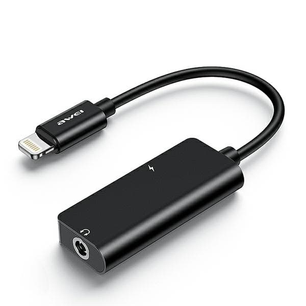 AWEI CL-121 Lightning-Lightning/Jack 3.5 2-i-1 adapter sort