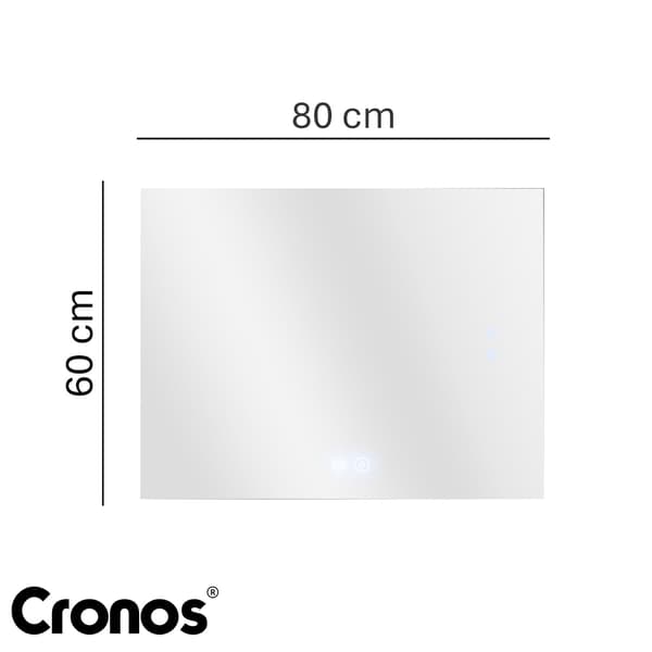Cronos uppvärmd spegel rektangulär 80x60cm