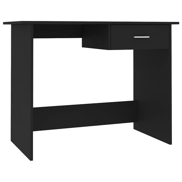 vidaXL skrivebord, sort, 100x50x76 cm, spånplade