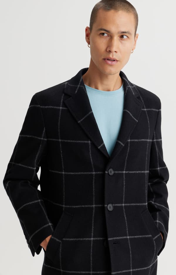 Slimfit uldfrakke 52
