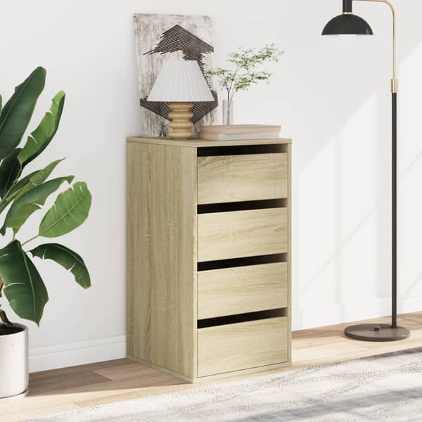 vidaXL kommode, Sonoma eg, 40x41x76 cm, træbaseret materiale
