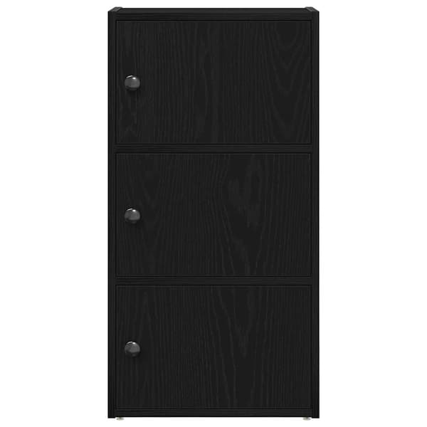 vidaXL bogreol sort egetræ 40x24x77 cm