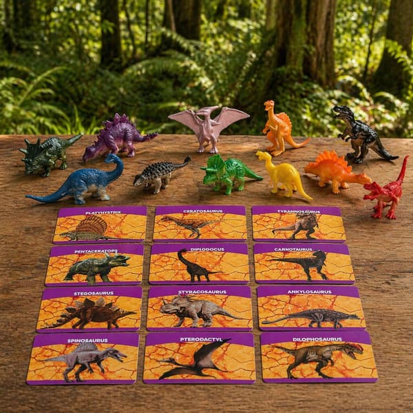 Dinosauruskaivossarja, jossa 12 isoa munaa Z3304
