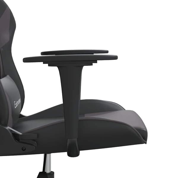 vidaXL Gamingstol, svart och grå, konstläder