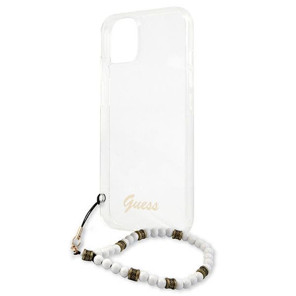 Guess White Pearl-etui til iPhone 13 mini, Gennemsigtig