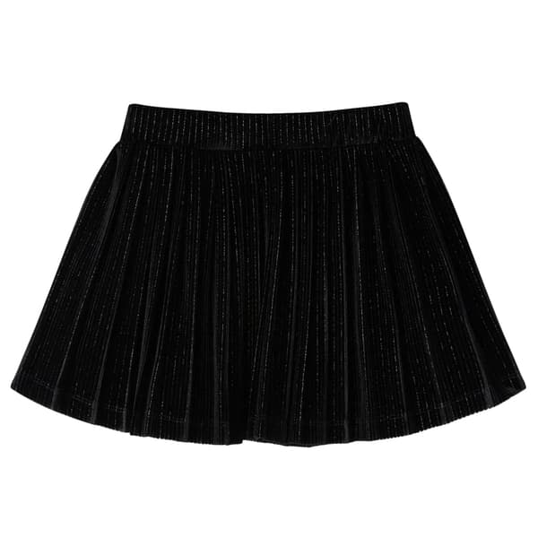 Børnenederdel, plisseret, med lurex, sort, 92