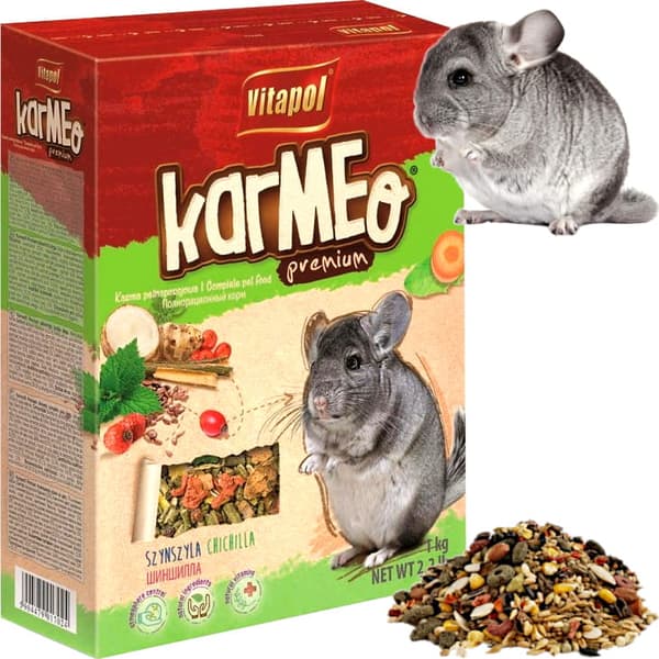 Chinchillafoder, komplet Vitapol Karmeo Premium 1 kg