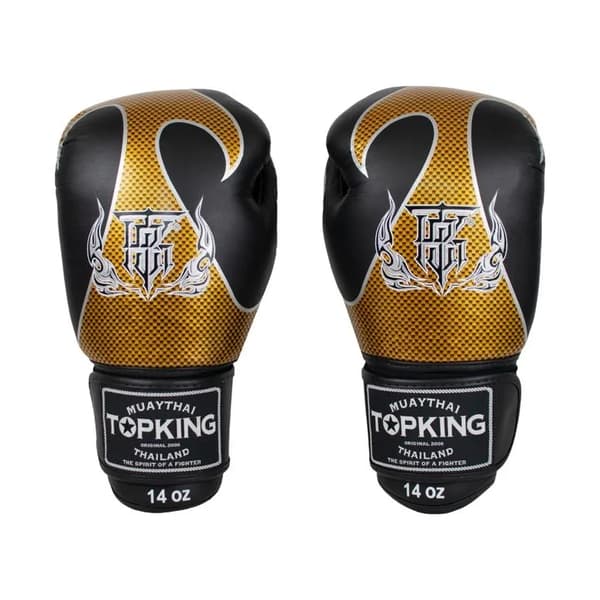 Top King Empower Air 12OZ Muay Thai Boksehandsker Sort/Guld
