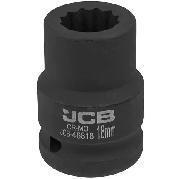 JCB Slagtopnøgle 3/4" 18 mm 12-kant Cr-Mo topnøgle