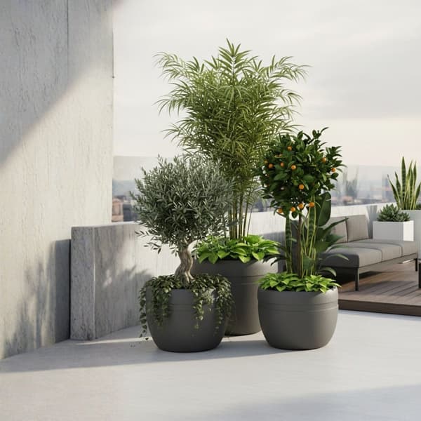 LUNA CLASSIC blomkruka antracit 45,6 cm