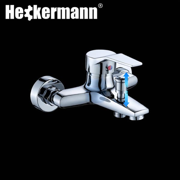 Heckermann AF5 Silver väggmonterad badkarsblandare
