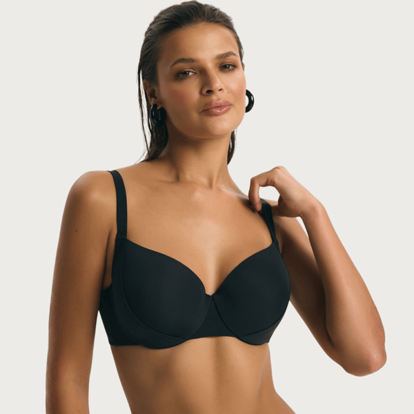 Esotiq BASE Vatteret Bikinitop | Sort 90D
