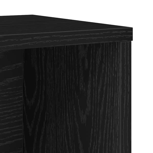 vidaXL bogreol, sort, 60x24x85 cm, træbaseret materiale