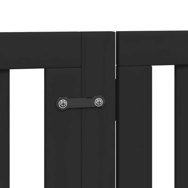 vidaXL foldbar hundegitter med dør 6 paneler sort 300 cm