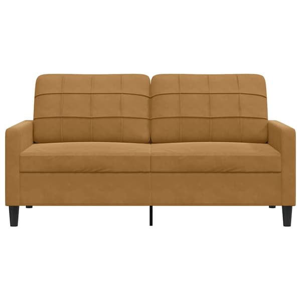 vidaXL 2-sitssoffa brun 140 cm sammetsklädsel