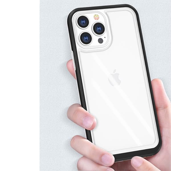 ERBORD-etui til iPhone 13 Pro, hybridramme, sort