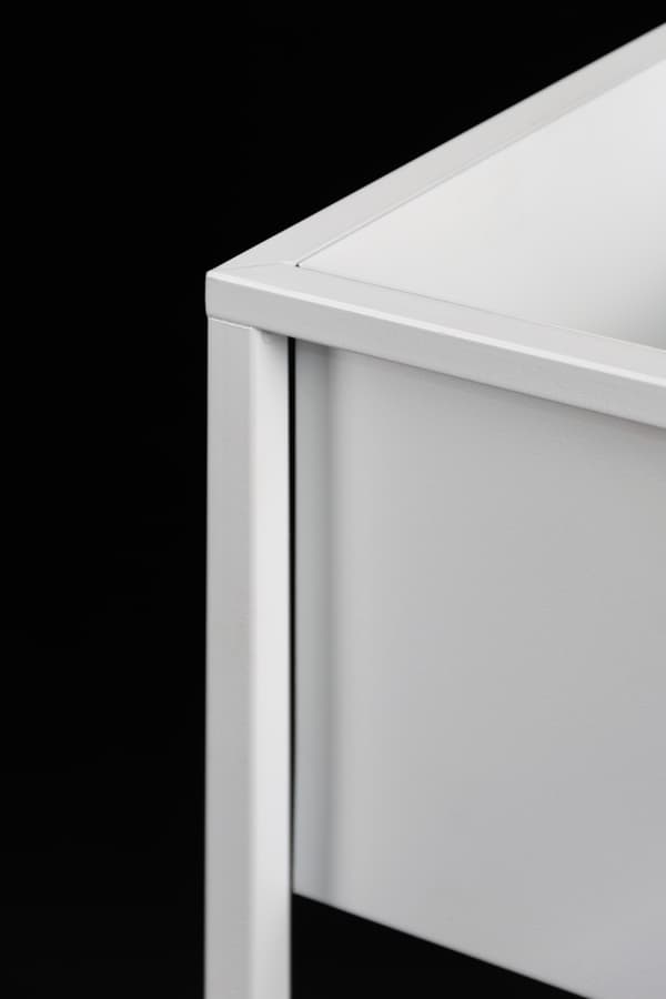 Blomkruksskydd Metall Vit Loft Monaco S 28x28x60