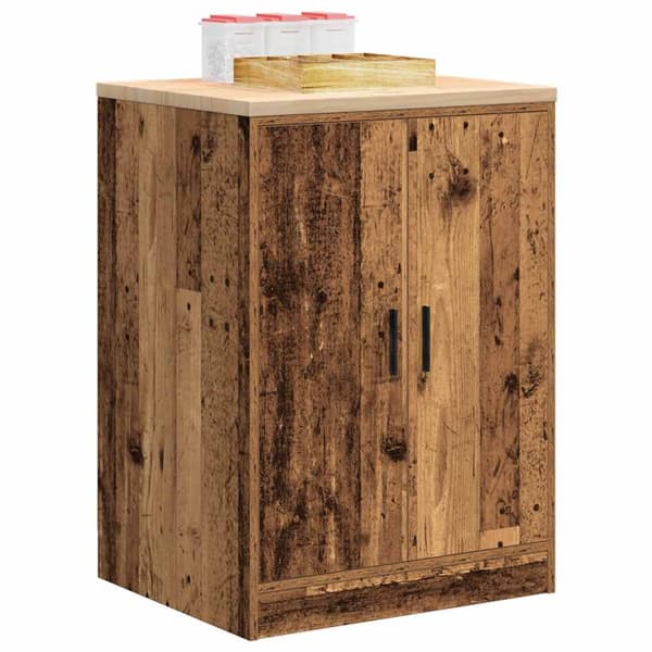 vidaXL garageskab antik træ 60x51x85 cm