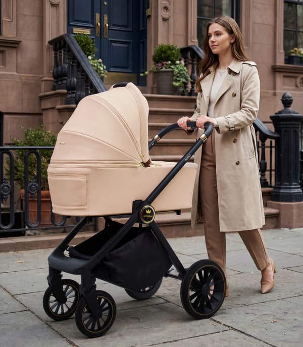 BabyLux ROSSO 2-i-1-barnvagn, gondol, lätt, hopfällbart set