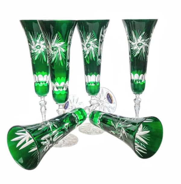 Smaragdkristall champagneglas 170 ml Olive Grinder
