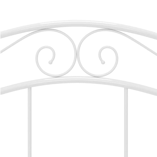 vidaXL Sängram vit metall 120 x 200 cm