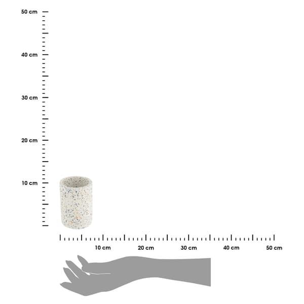 Terrazzo badrumsmugg vit