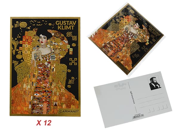 Sæt med 12 postkort - G. Klimt, Adela (CARMANI)