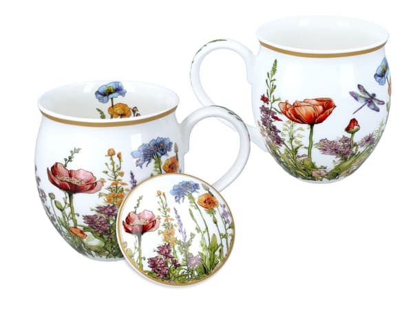 Tøndekrus med låg - Vilde blomster (CARMANI)