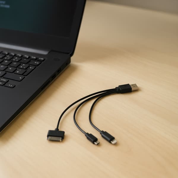 BC USB Micro Type B opladningskabel til iPhone Apple Lightning 8-bens 30-bens 3-i-1