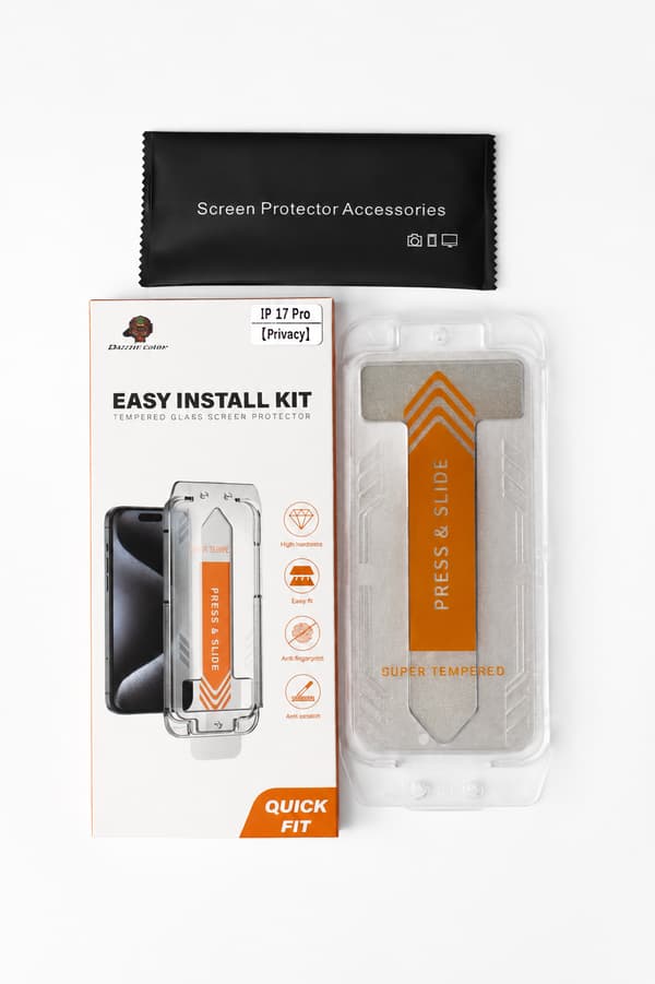 Privacy Glass med applikator til iPhone 16 Pro / 17 Pro