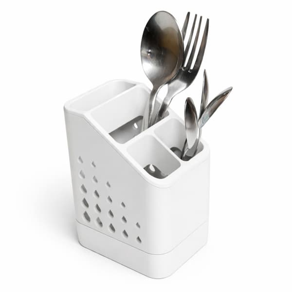 Bestikkurv hvid til tørring af gafler, skeer, knive