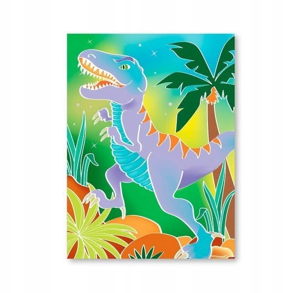 Akvarelli dinosaurus karkkirasia