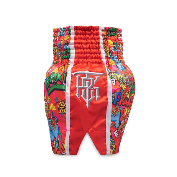 Muay Thai Top King X Puck Bokseshorts Rød S