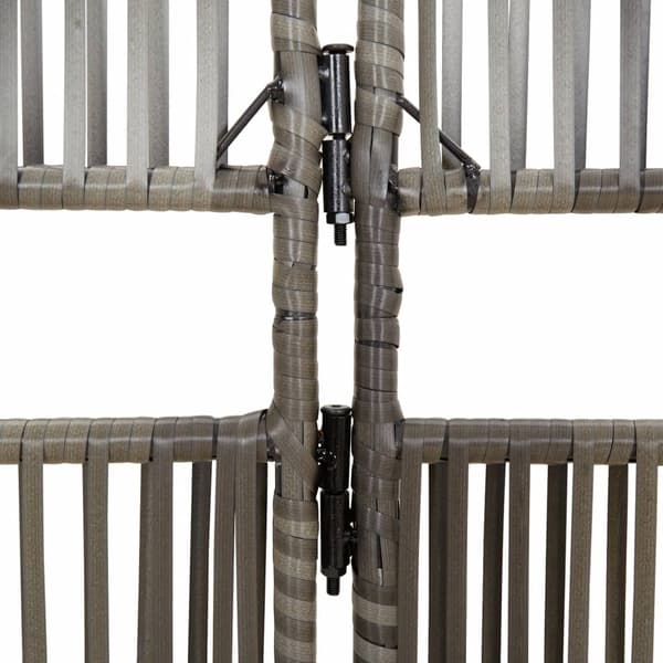vidaXL 6-panelsskærm, grå, polyrattan
