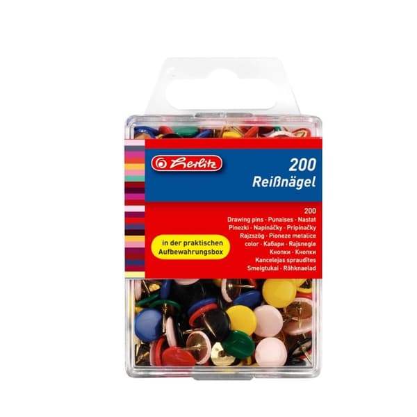 Färgade metallnålar 200 st