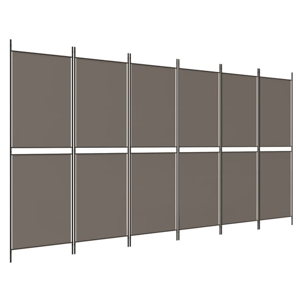 vidaXL 6-panelsskærm, antracit, 300x200 cm, stof