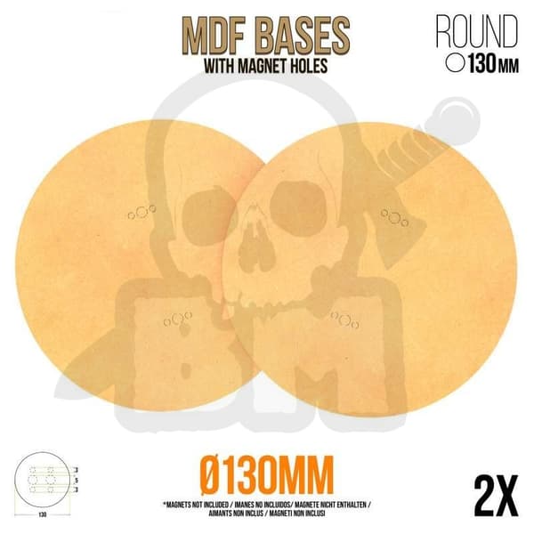 GSTU503418 Rund MDF-bas 130 mm, 2-pack