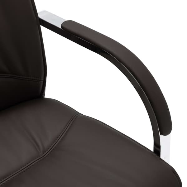 vidaXL Cantilever kontorstol, sort, kunstlæder