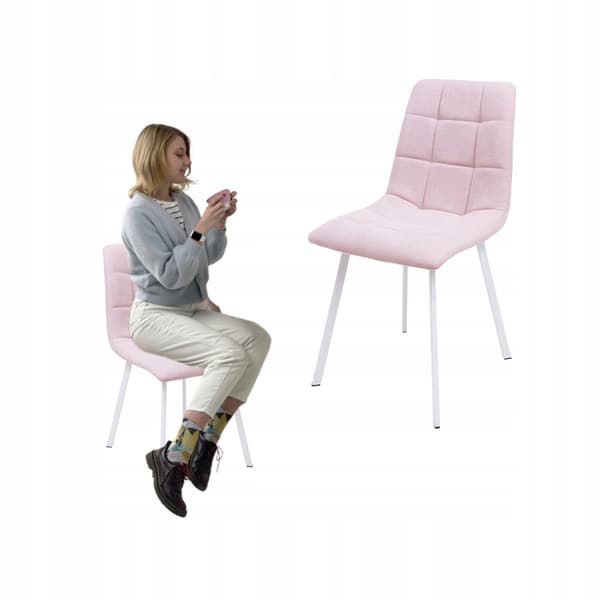 Polstret spisestuestol VERMONT pink