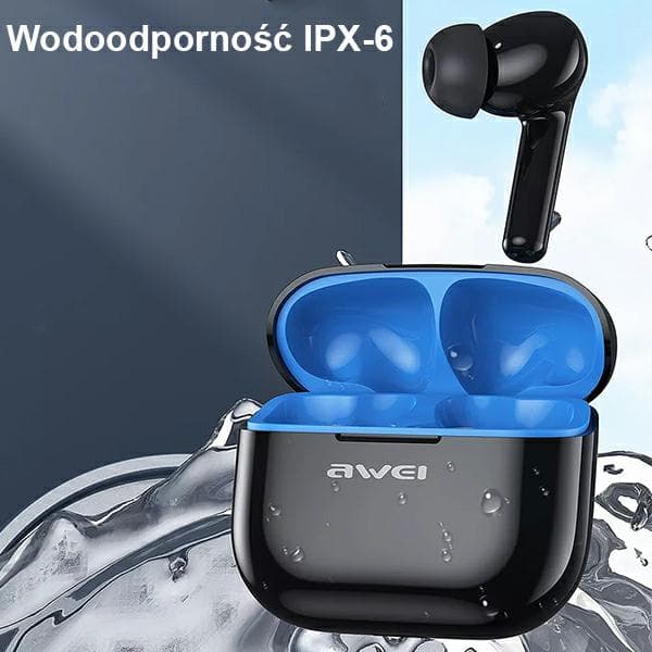 AWEI Bluetooth 5.3 T1 Pro TWS Høretelefoner + Dockingstation Sort