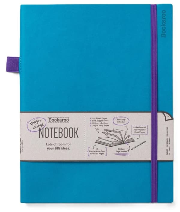 Bookaroo Notesbog Stor - Turkis