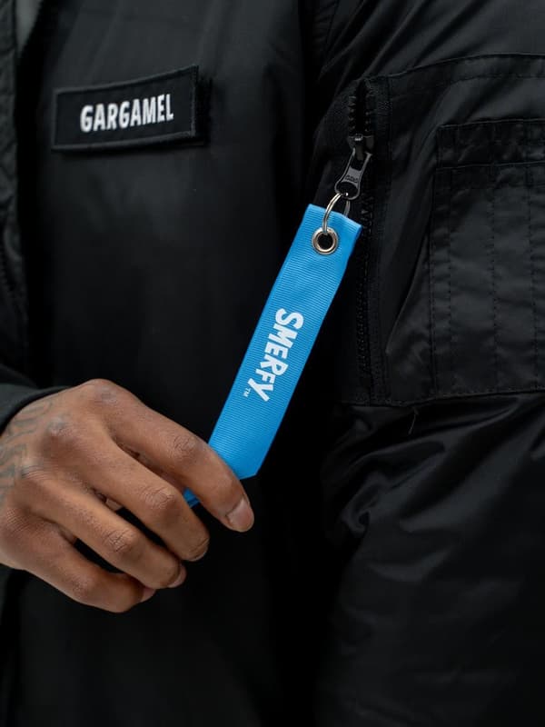 Herrbomberjacka svart/vit Smurfarna Gargamel M