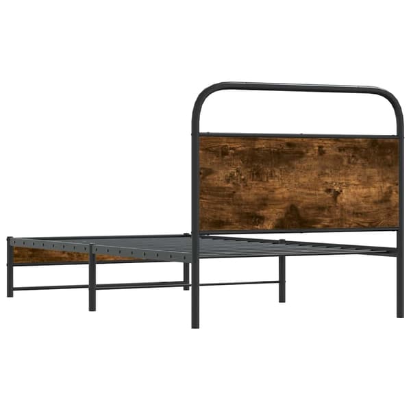 vidaXL Seng uden madras, 90x190 cm, røget eg