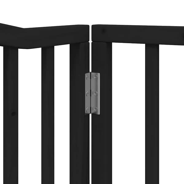 vidaXL foldbar hundegitter med dør 6 paneler sort 480 cm