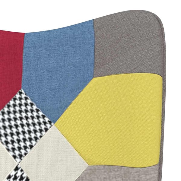 vidaXL lænestol, patchwork, betrukket med stof