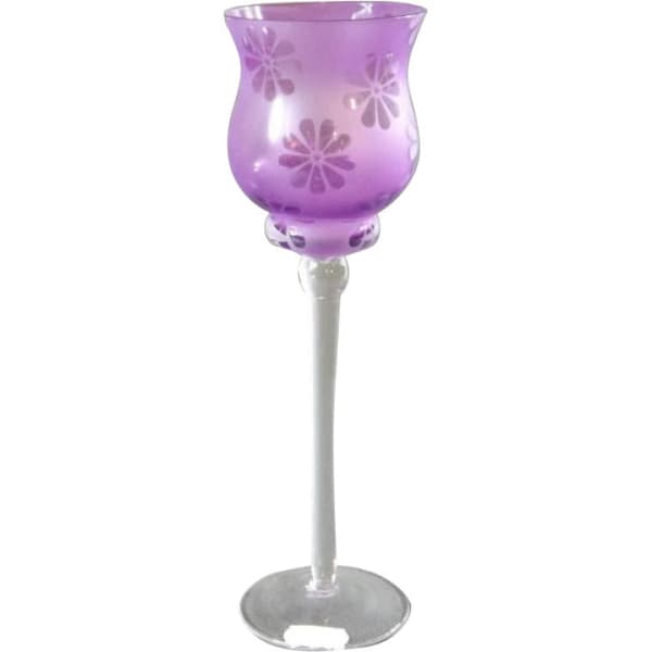 Korkea violetti kynttilänjalka