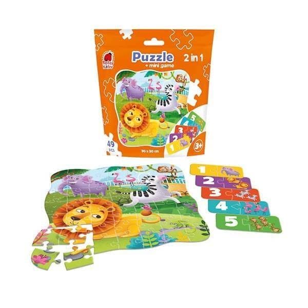 2-i-1 Zoo-pussel 49 bitar