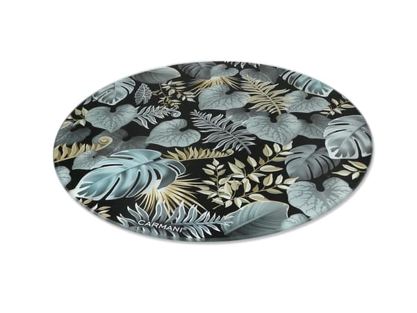 Carmani, glastavla 30cm - Blommor